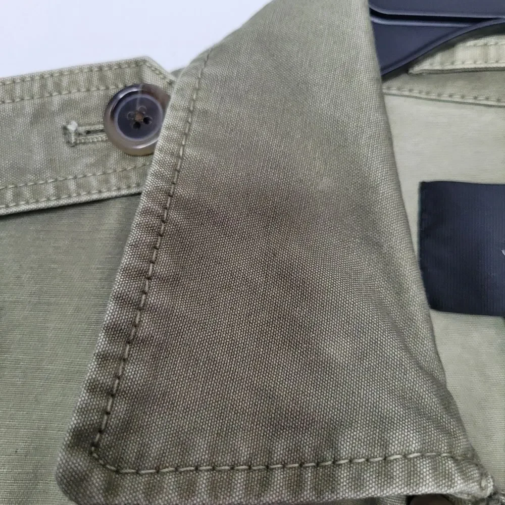 J. Crew B2589 Quilted Sleeve Drawstring Waist Utility Field Jacket Military S